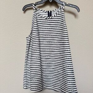 Green Envelope Navy and White Striped halter Top